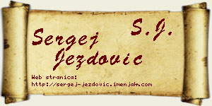 Sergej Jezdović vizit kartica